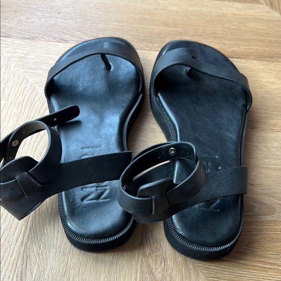 WConcept Black Leather Sandals, 37 - Picture 11 of 17